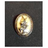 W Germany Embossed Inlay Scarf Clip?