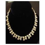 Coro 14" - 17-1/2" Thinestone Necklace