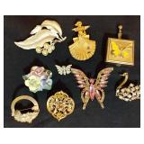 Lot of 9 Pins Missing Stones