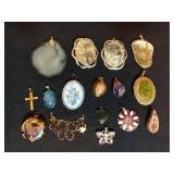 Lot of Pendants, 1 with Matching Brooch