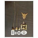 Lot of Vintage Hat Pins & Buckles