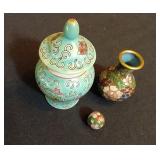 Mini Cloisonne Vase, Bead, Jar