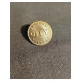 City of Chicago Railway Button Waterbury Scovill