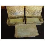 3 Plastic Jewelry Boxes