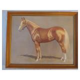 Framed Horse Print signed C.W. Handerson #2