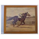 Framed Horse Print signed C.W. Handerson #4
