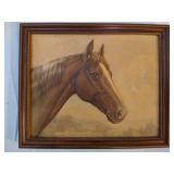 Raised 3-D Horse Print Framed
