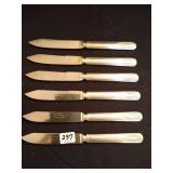 6 silverplate fruit knives Rogers
