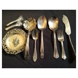 9 asst silverplate pcs