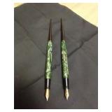 2) 14k tipped Eversharp Flexible Fountain Pens