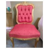 Louis XV style Gold & Red chair