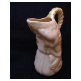 5" Belleck Nymph pitcher, golden glaze hair handle