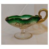 2-1/2in Verde glass mini compote