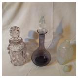3pc lot of bottles with stoppers