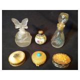 Lot of 6 perfume bottles & solids