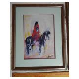 Ettore "Ted" DeGrazia  "Morning Ride"  9x12 frame