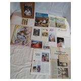 DeGrazia framed photo & Misc papers