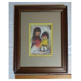 DeGrazia "Two Little Ones" Matted Print 5x7