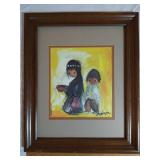 Ettore "Ted" DeGrazia  "Hoping" 9x10 matted print