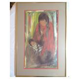 Ettore "Ted" DeGrazia  "Patience" 23-1/2 x 13-1/2