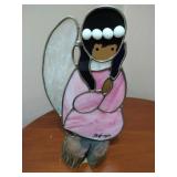 DeGrazia "Little Prayer" Stain Glass Candle Lamp