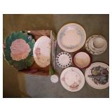 14pc misc glass lot, some chips & repairs