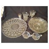 7pc lot clear glass