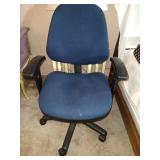 blue office chair