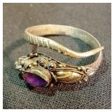 Vintage Genuine Amethyst Sterling ring