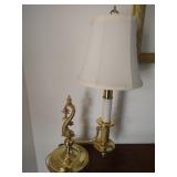 Asian Koi-Serpent Gold Finish Lamp