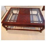 Cherry Glass Top Coffee Table