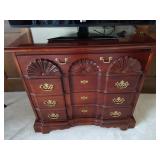 Cherry Dresser w/Brass Handles & Ornate