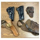 Assorted Leather Gun Holsters