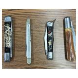 Group of 4 Folding Pocket Knives