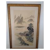 Silk Oriental Framed Art