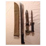 US M5 Imperial Bayonet & US Machete