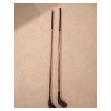 (2) Wood shaft golf club drivers- Wilsonian