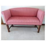 Federal Style Pink Bench with Arms