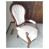 Victorian Upholstered Striped Chair