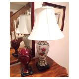 Oriental Style Lamp w/Decor Urn