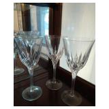 3 Crystal Goblets