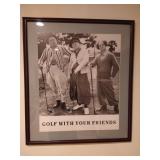 3 Stooges "Golf With Your Friends" Framed Artwork