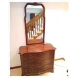 Century Furniture Cherry Entry Chest with Mirror