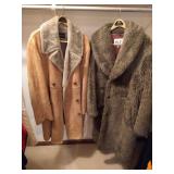 2 Mens Coats- Suede & Faux Fur