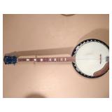 Vintage Hondo 5 String Banjo HB75 -resonator back