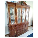 Chippendale Mahogany Lighted China Cabinet