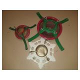 Cast Iron Tree Stand & 2 Metal Stands