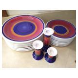 16 pc Furio Italian Dishes & Candlesticks