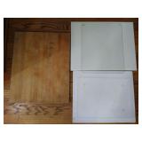5 Asst Cutting Boards-Wood, Glass, Corian, Plastic