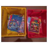 2 Wheel Bins with Kids Books